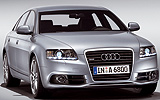 Audi A6 S-line. Modelo 2009. Imagen. Berlina. Frontal lateral. Est�tica. Plata akoya metalizado.