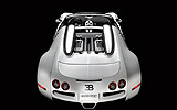 Bugatti Veyron 16.4 Grand Sport. Gama 2009. Imagen. Carrocer�a descapotable. Posterior cenital. Est�tica. Estudio.