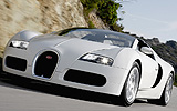 Bugatti Veyron 16.4 Grand Sport. Gama 2009. Imagen. Carrocer�a descapotable. Frontal lateral. Movimiento. Carretera.
