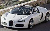 Bugatti Veyron 16.4 Grand Sport. Gama 2009. Imagen. Carrocer�a descapotable. Frontal lateral cenital. Est�tica. Carretera.