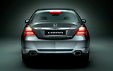 Honda Legend. Modelo 2009. Imagen. Posterior. Coche parado. Estudio. Gris oscuro.