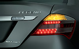 Honda Legend. Modelo 2009. Imagen. Detalle piloto derecho. Estudio. Gris oscuro.