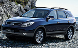 Hyundai ix55. Modelo 2009. Imagen. Exterior. Frontal lateral. Coche parado. Carretera.