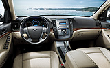 Hyundai ix55. Modelo 2009. Imagen. Interior. Salpicadero. Volante. Cuadro de mandos. Asientos.