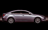 Mazda6. Modelo 2008. 5 puertas. Imagen. Lateral. Parado. Estudio. Color Galaxy Gray.