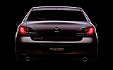 Mazda6. Modelo 2008. 5 puertas. Imagen. Posterior. Parado. Estudio. Color Galaxy Gray.