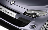 Renault Megane. Modelo 2009. Imagen. 5 puertas. Detalle del frontal.
