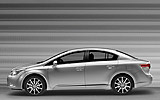 Toyota Avensis. Modelo 2009. Imagen. Exterior. Lateral. Coche parado. Estudio.