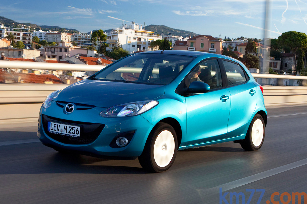 Blue Mazda 2