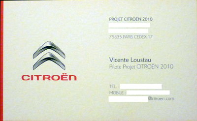 La primera tarjeta de la nueva CITROËN