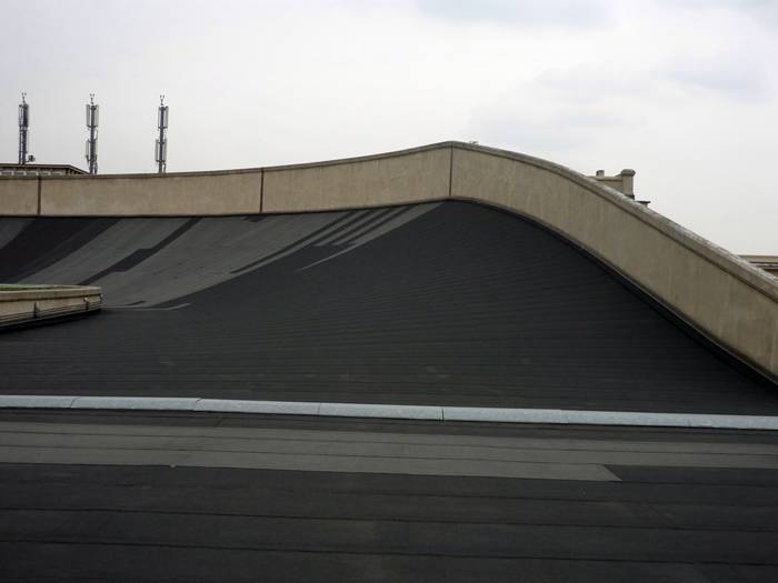 Curva Lingotto. Pista de pruebas en la azotea.