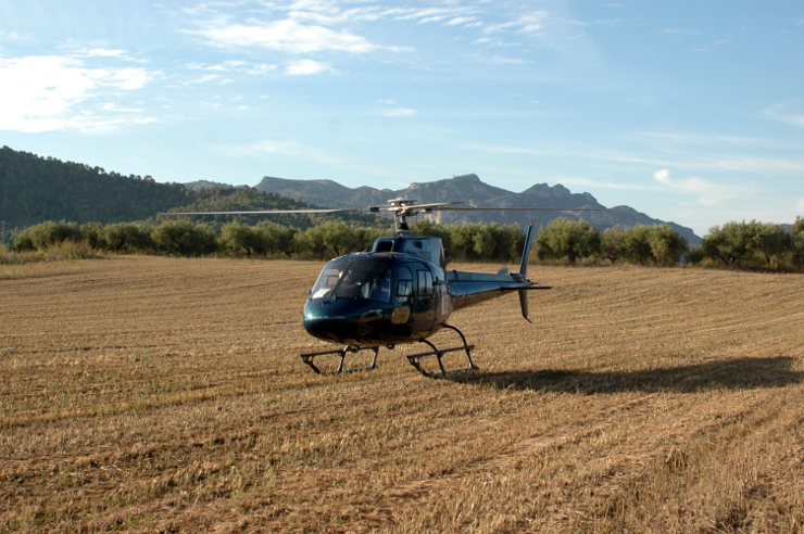 Helicóptero posado. Tarragona. 2009.