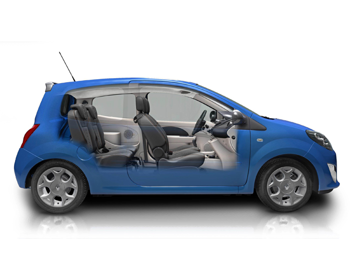 Prueba de consumo (68): Renault Twingo Yahoo 1.2 16v. Radiografía lateral.