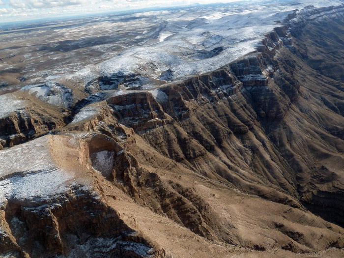 Gran Cañón del Colorado. Paisaje nevado