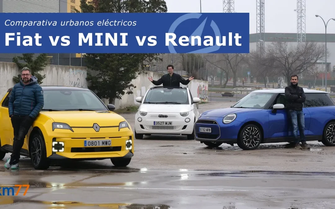 Renault 5 frente a Fiat 500e y MINI Cooper. Los eléctricos urbanos con más encanto comparados en vídeo